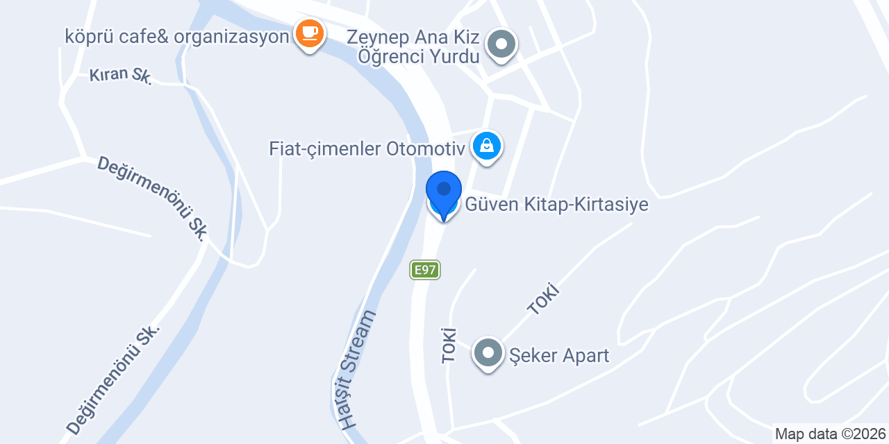Güven Kitap-Kirtasiye konumu