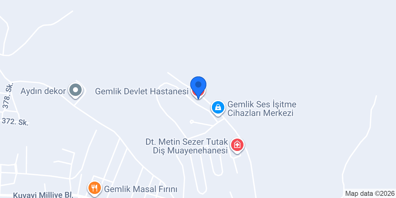 Gemlik Devlet Hastanesi konumu