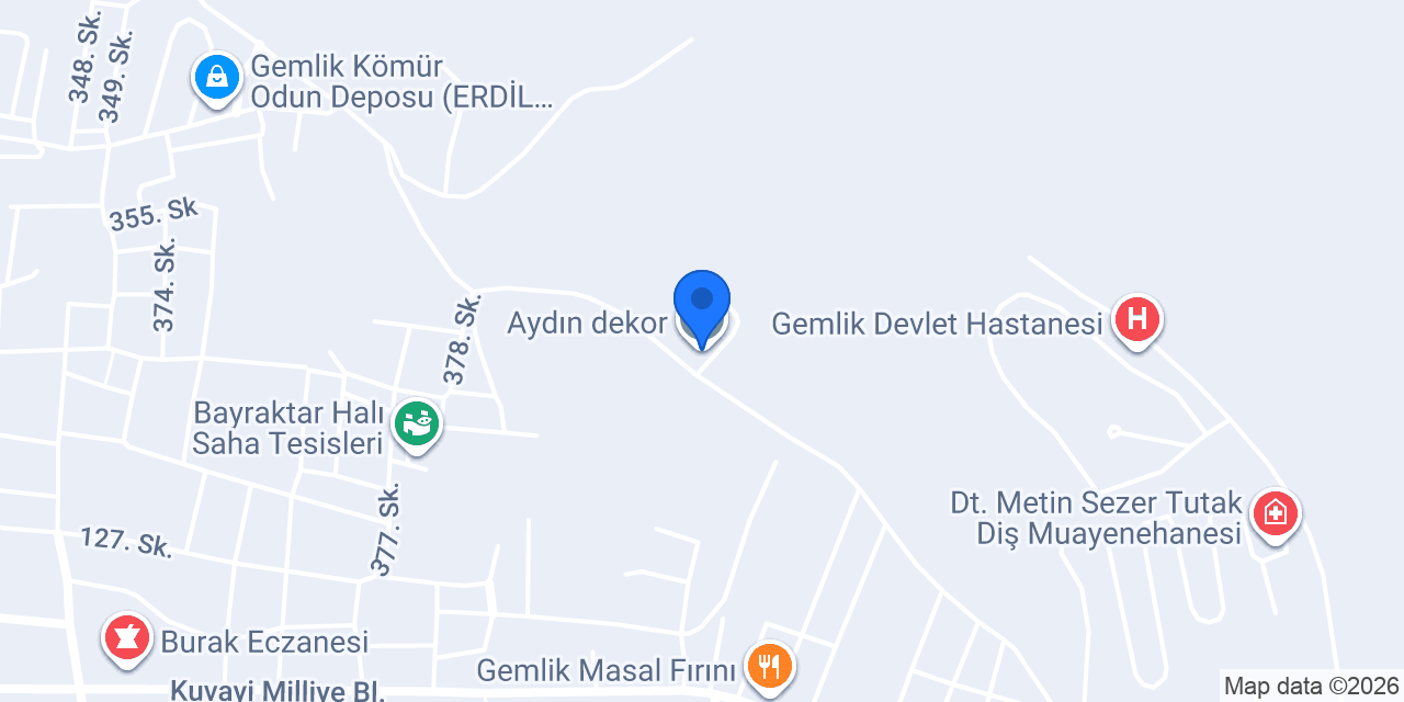 Aydın dekor konumu