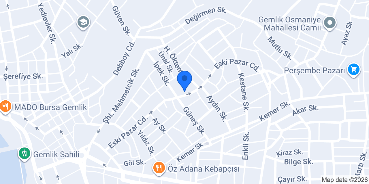 Öz Gemlik Simit Sarayı konumu