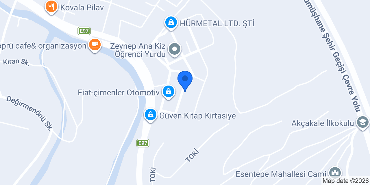 Gümüşhane lastikçi konumu