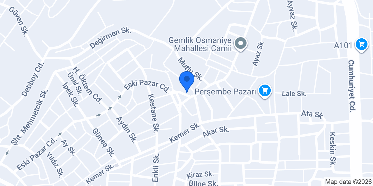Çevik Oto & Gemlik Vip Emlak konumu