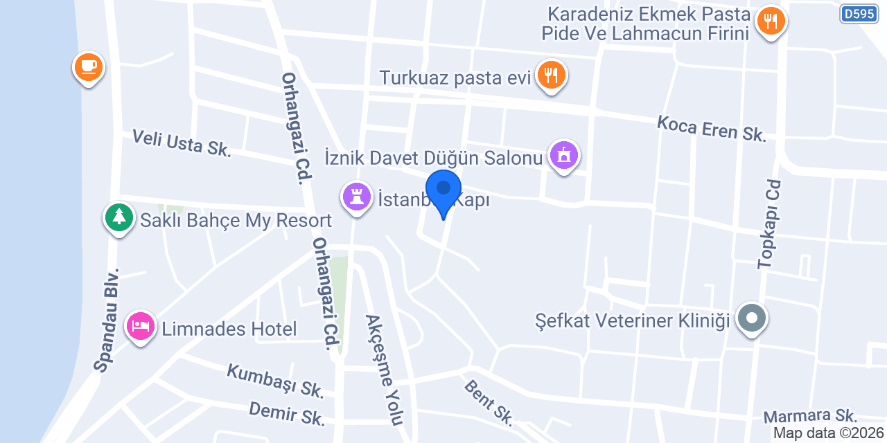 Özel İznik Menekşe Anaokulu konumu