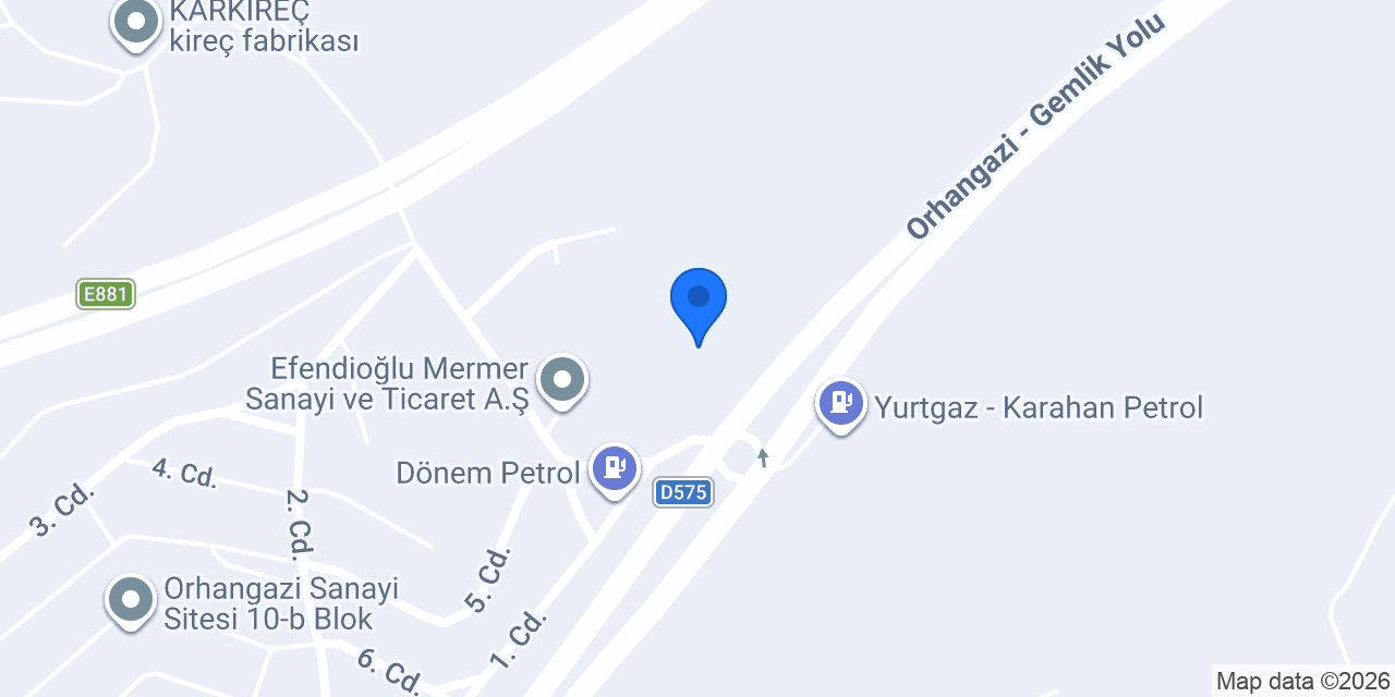 Orbas Taş Ürünleri konumu
