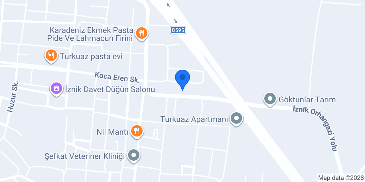 CHN TARIM SAN. TİC.LTD.ŞTİ. İZNİK ŞUBE konumu