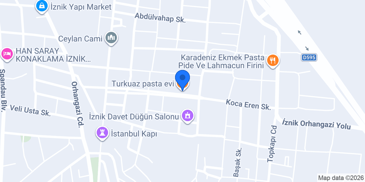 Turkuaz pasta evi konumu
