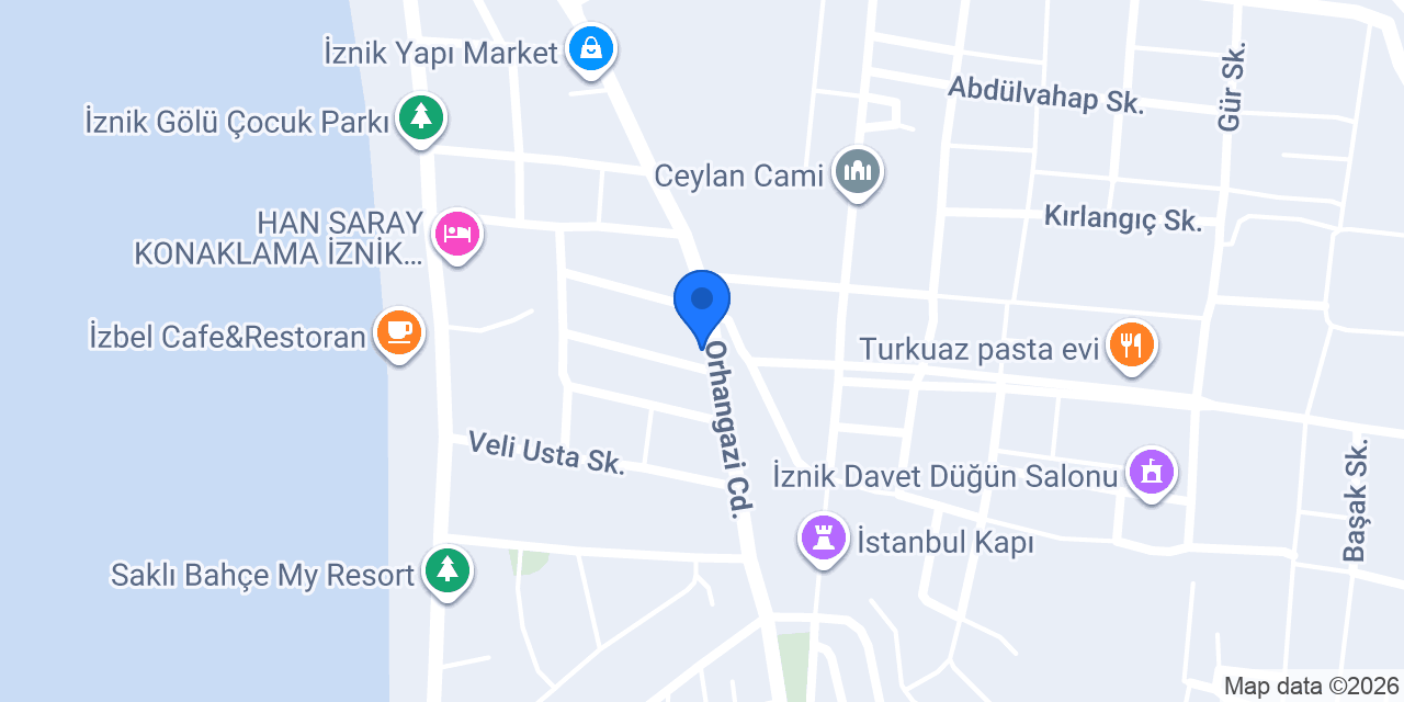 A Havuz Yapı İnşaat İznik Şubesi konumu