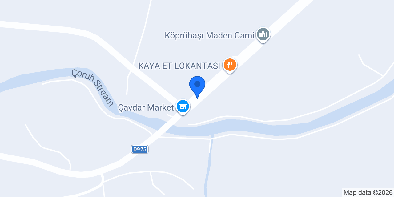 Otel Çoruh Zeyrek konumu