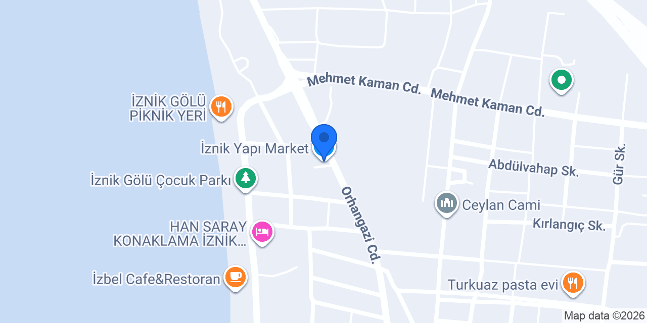 İznik Yapı Market konumu