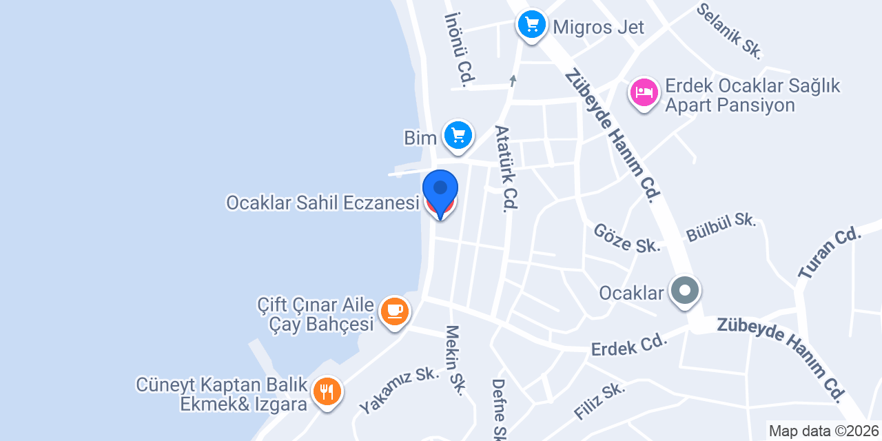 Ocaklar Sahil Eczanesi konumu