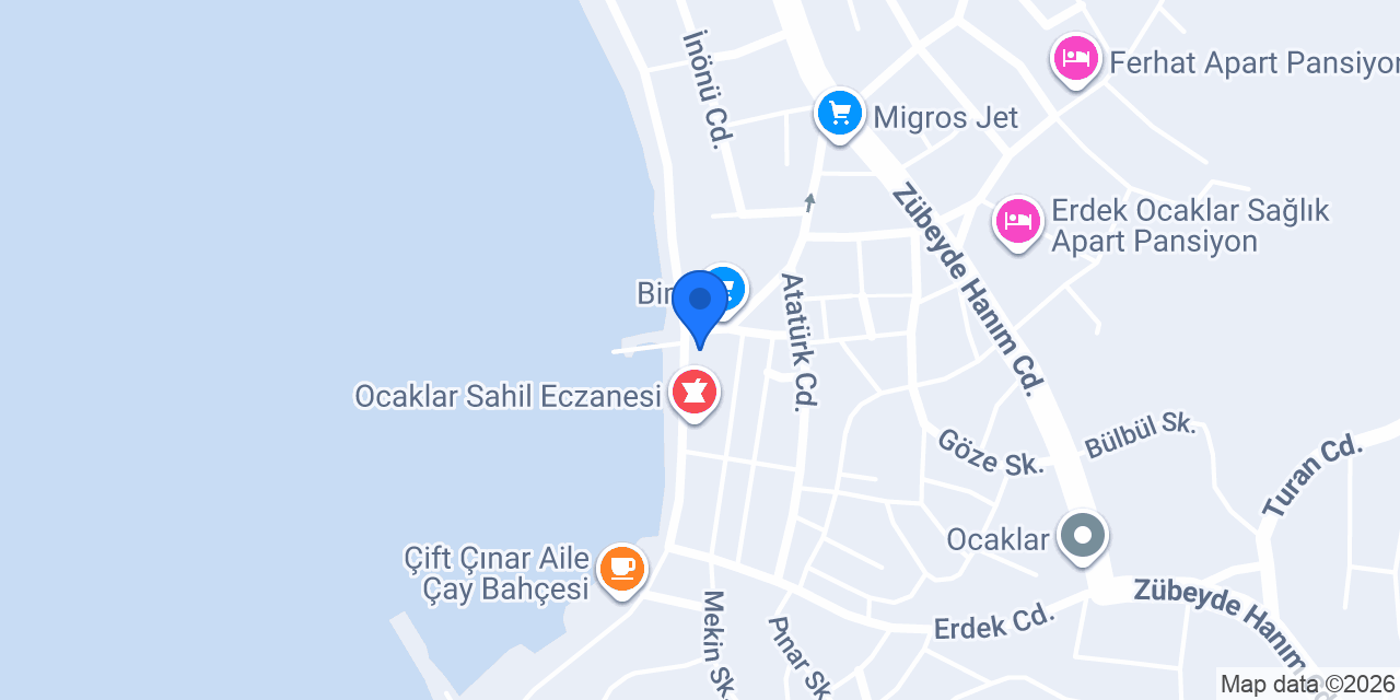 Ocaklar Sena Apart Pansiyon konumu