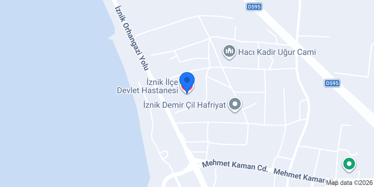 İznik İlçe Devlet Hastanesi konumu