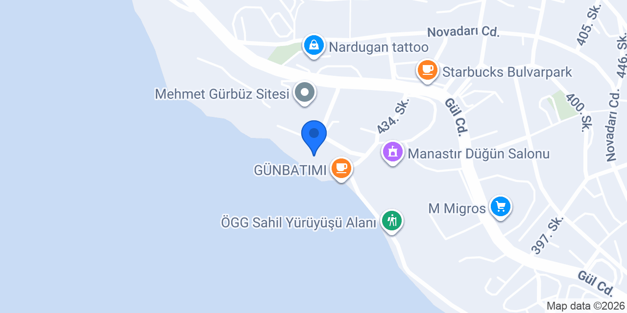 Hotel Manastır Saklıbahçe konumu