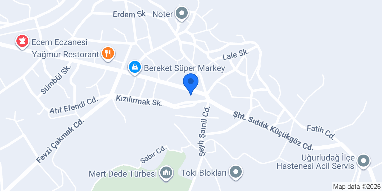 Uğurludağ Müftülüğü konumu
