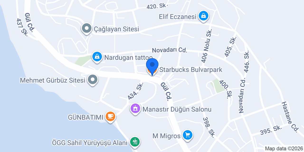 Starbucks Bulvarpark konumu