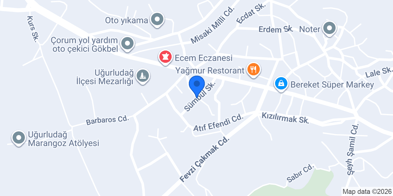 Uğurludağ Müftülüğü konumu