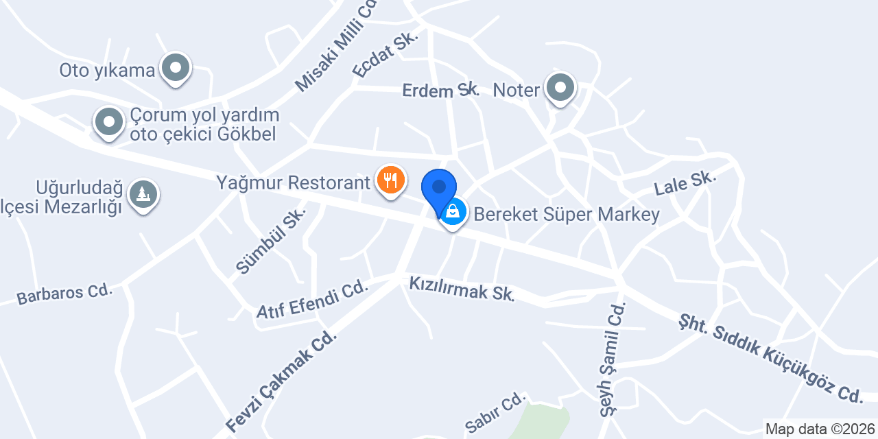 Uğurludağ Belediye Başkanlığı konumu