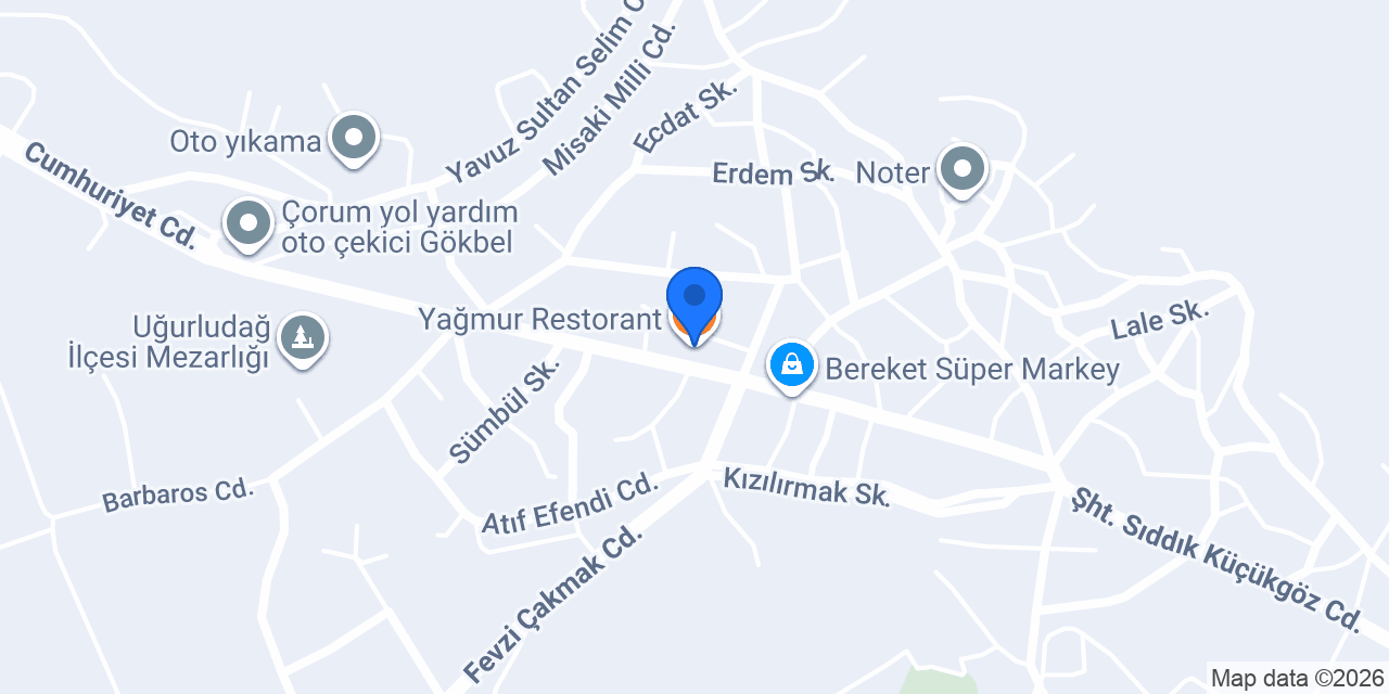 Yağmur Restorant konumu