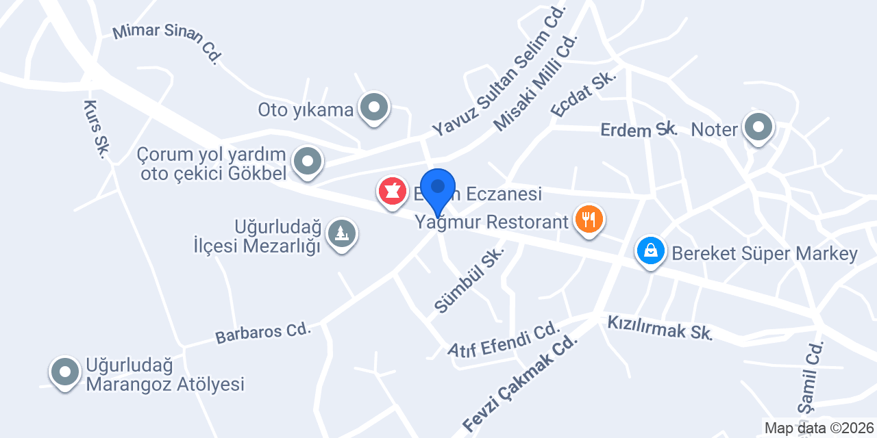 Uğurludağ İlçe Emniyet Amirliği konumu