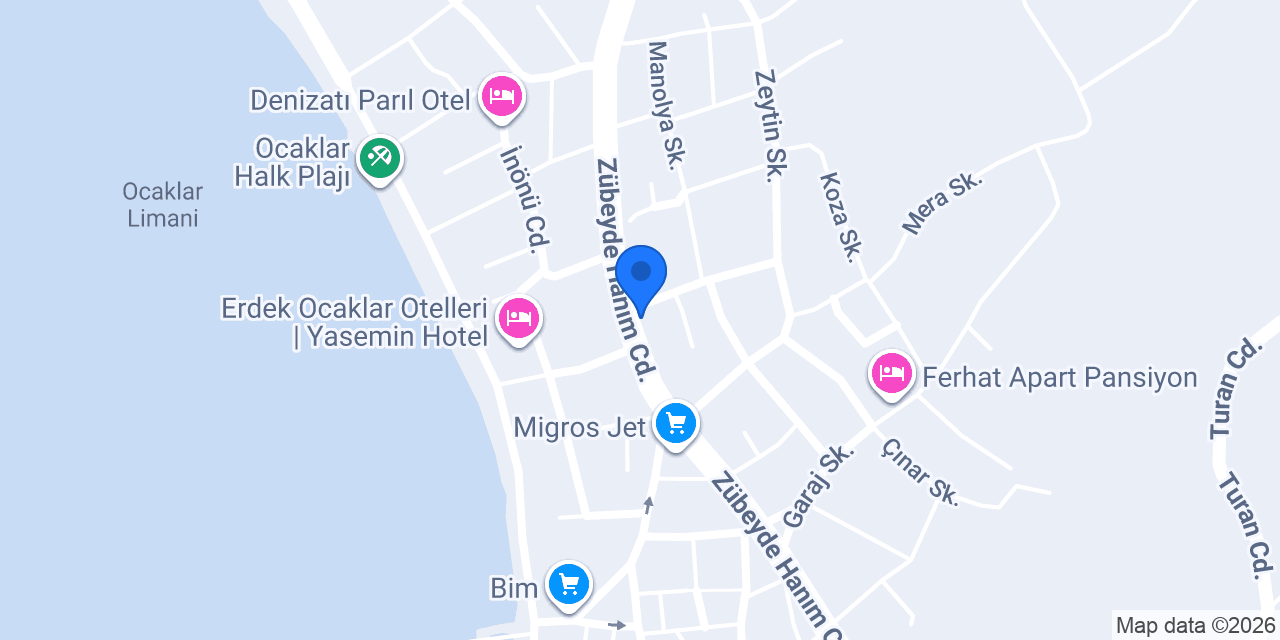 Ocaklar Deniz Pansiyon konumu