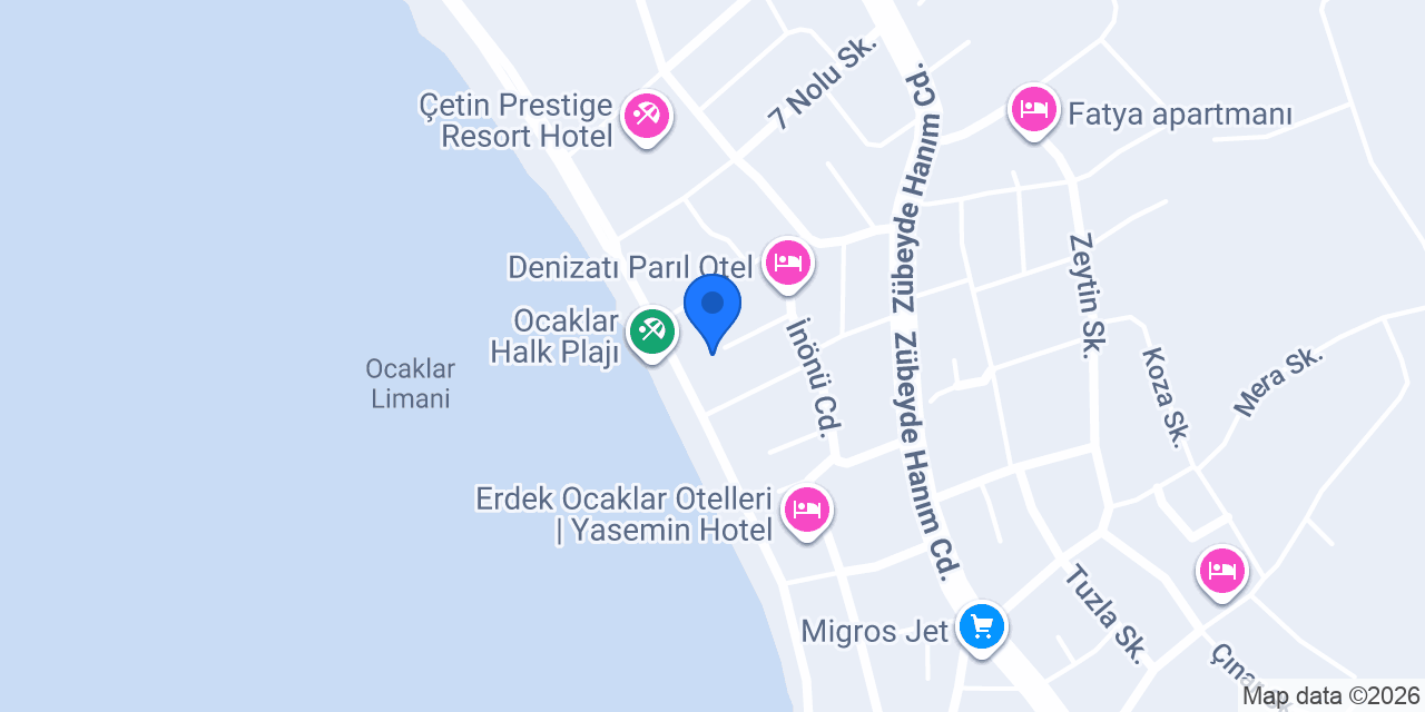 Nergiz Otel Erdek Ocaklar konumu