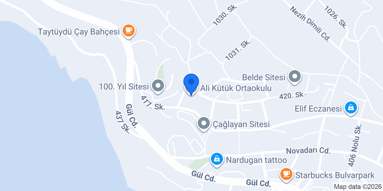 Ali Kütük Ortaokulu konumu