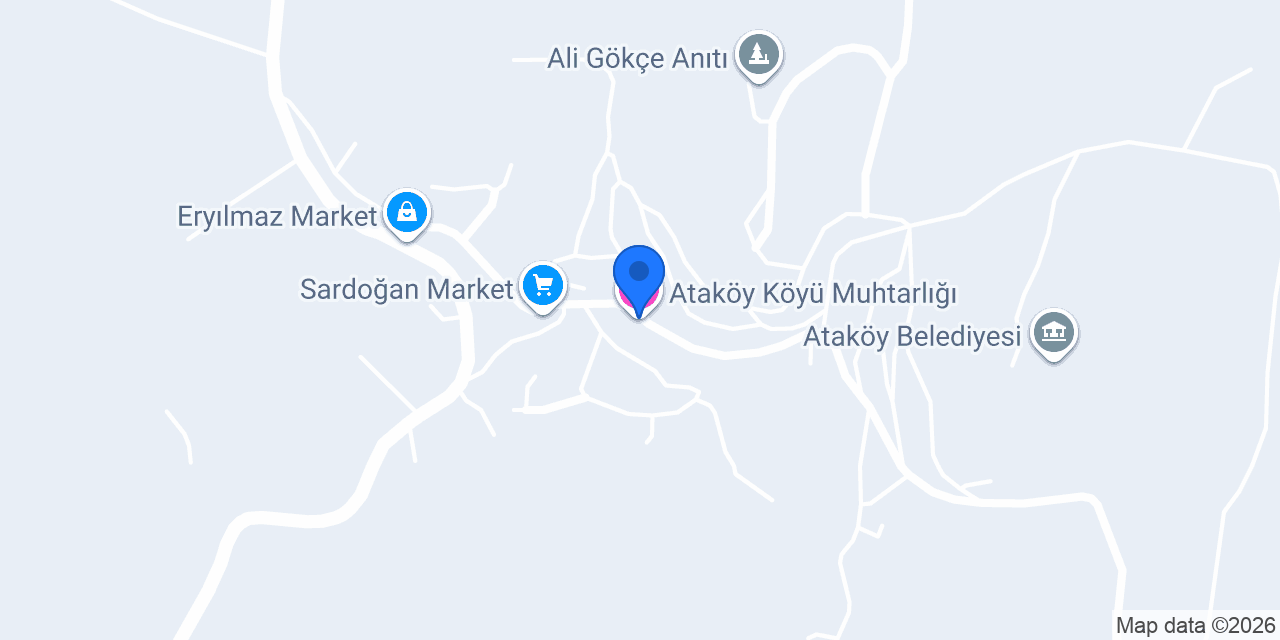Ataköy Köyü Muhtarlığı konumu
