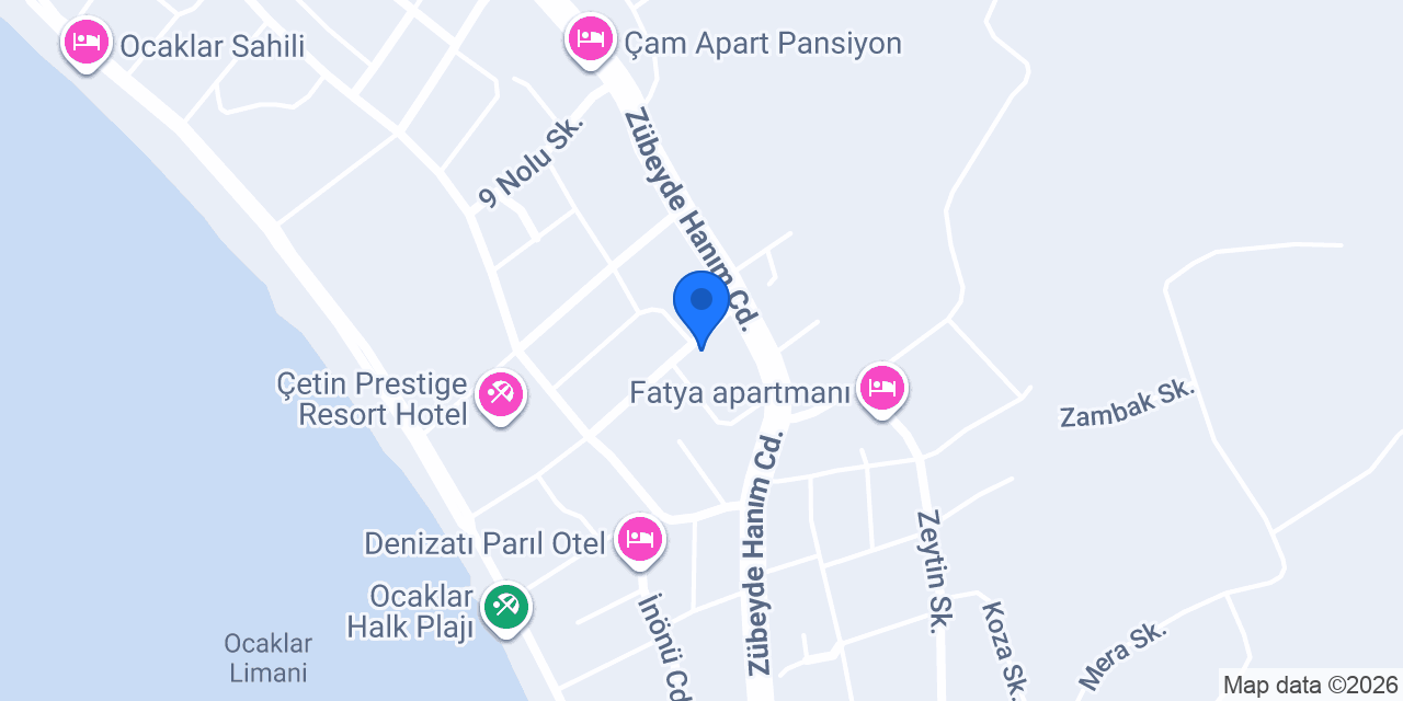 Yeşil Ev Apart Pansiyon konumu