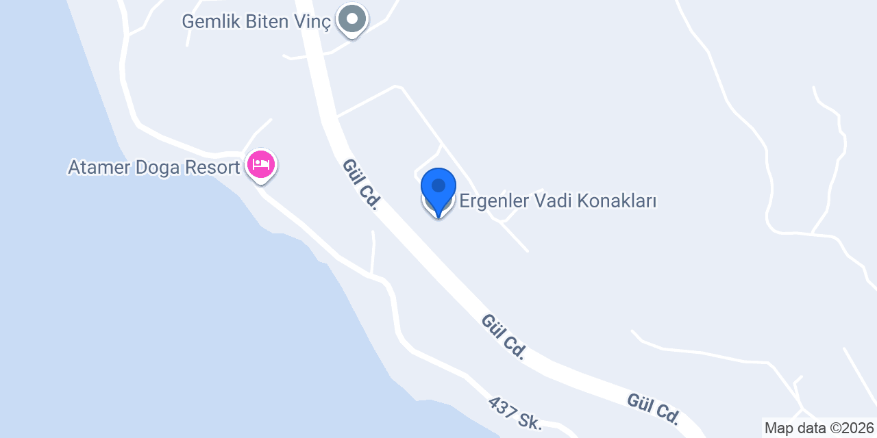 Ergenler Vadi Konakları konumu