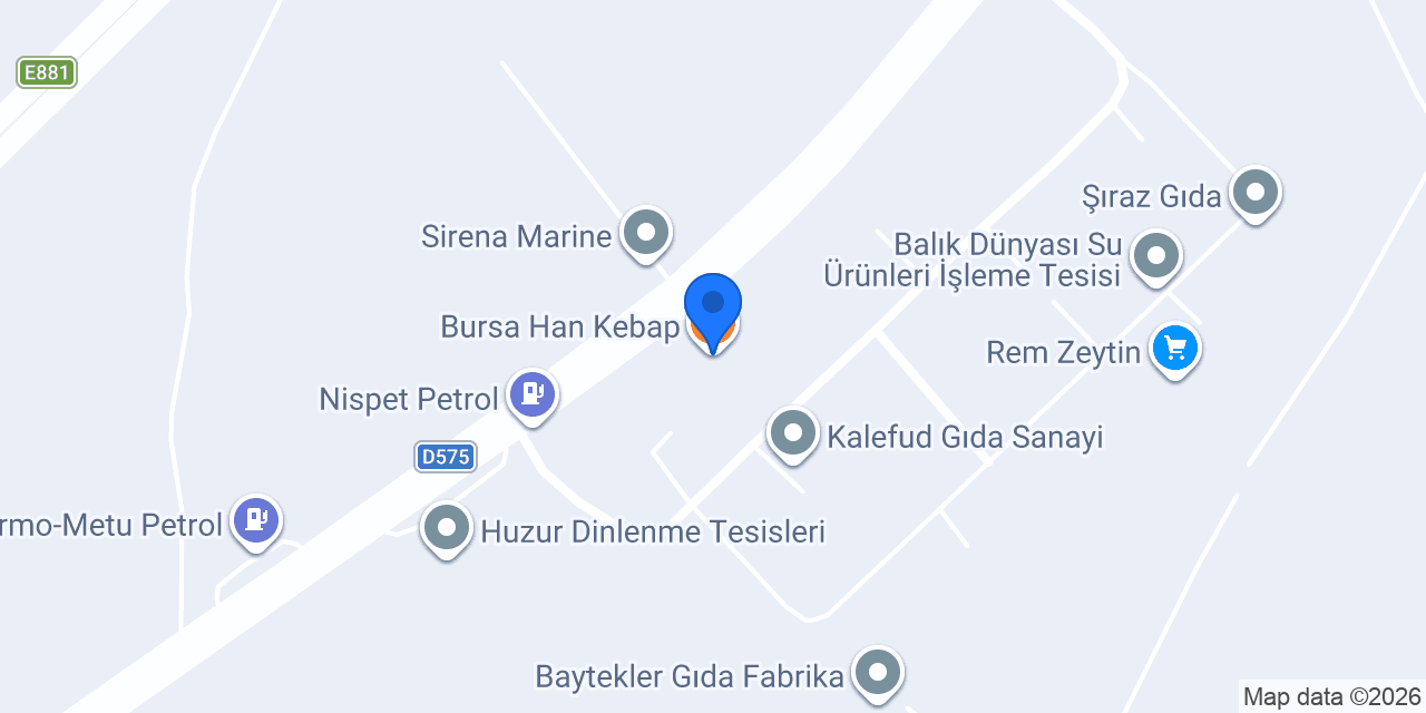 Bursa Han Kebap konumu