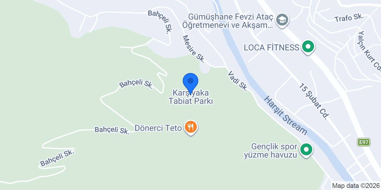 Karşıyaka Tabiat Parkı konumu