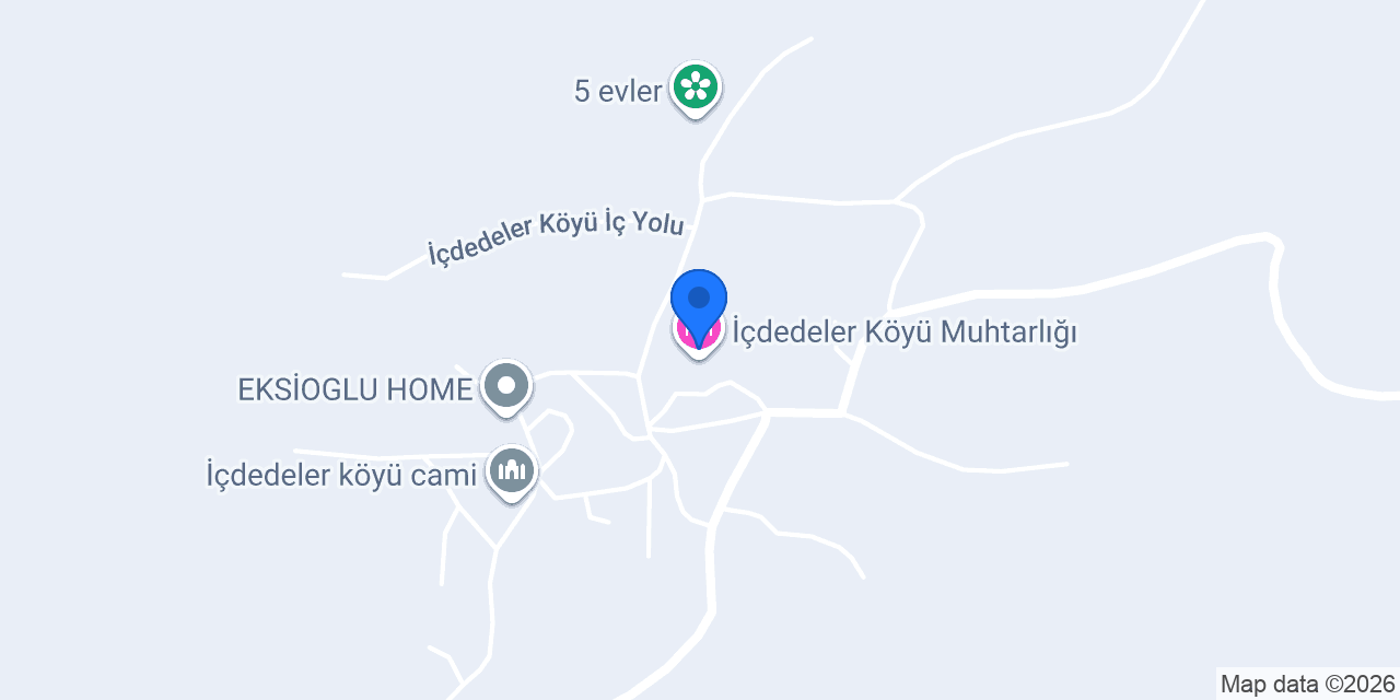 İçdedeler Köyü Muhtarlığı konumu
