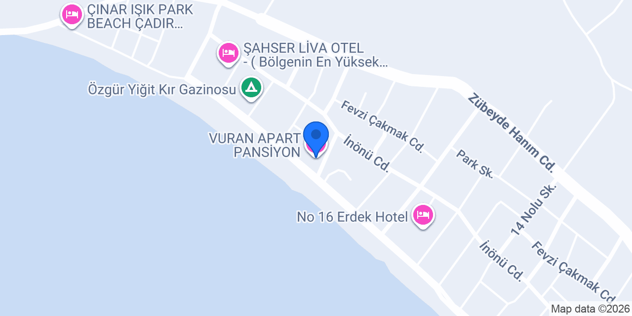 VURAN APART PANSİYON konumu