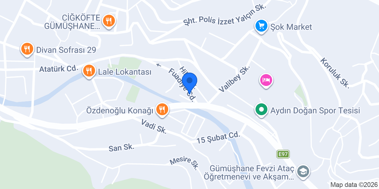 GÜMÜŞHANE SİGORTA ACENTESİ konumu