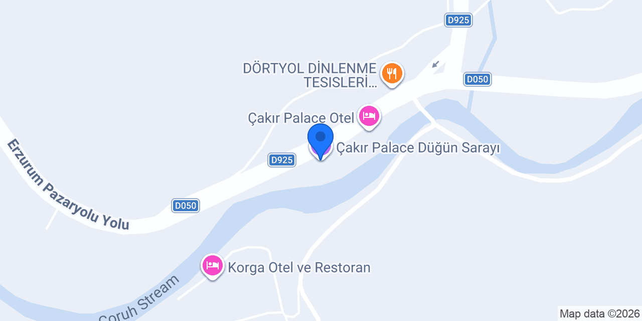 Çakır Palace Düğün Sarayı konumu