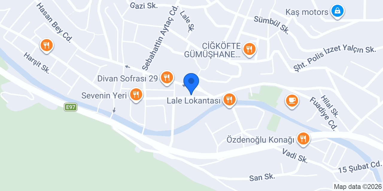 Akbank Gümüşhane Şubesi konumu