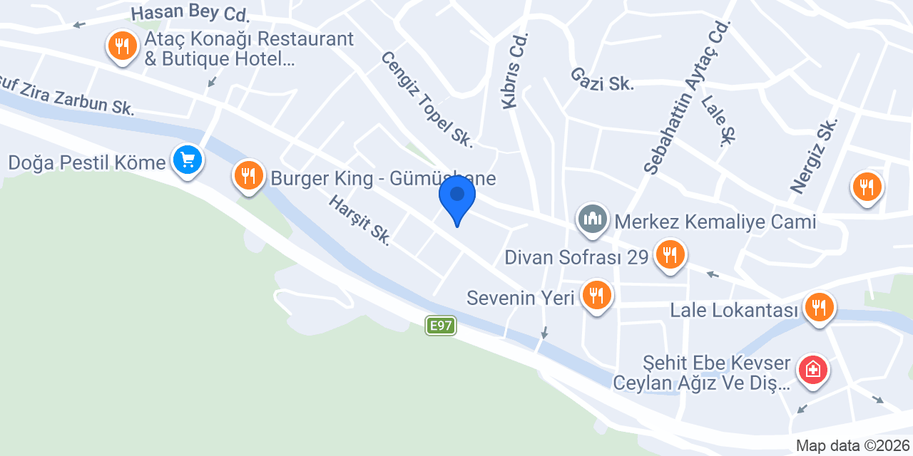 Coffee de Madrid Gümüşhane konumu