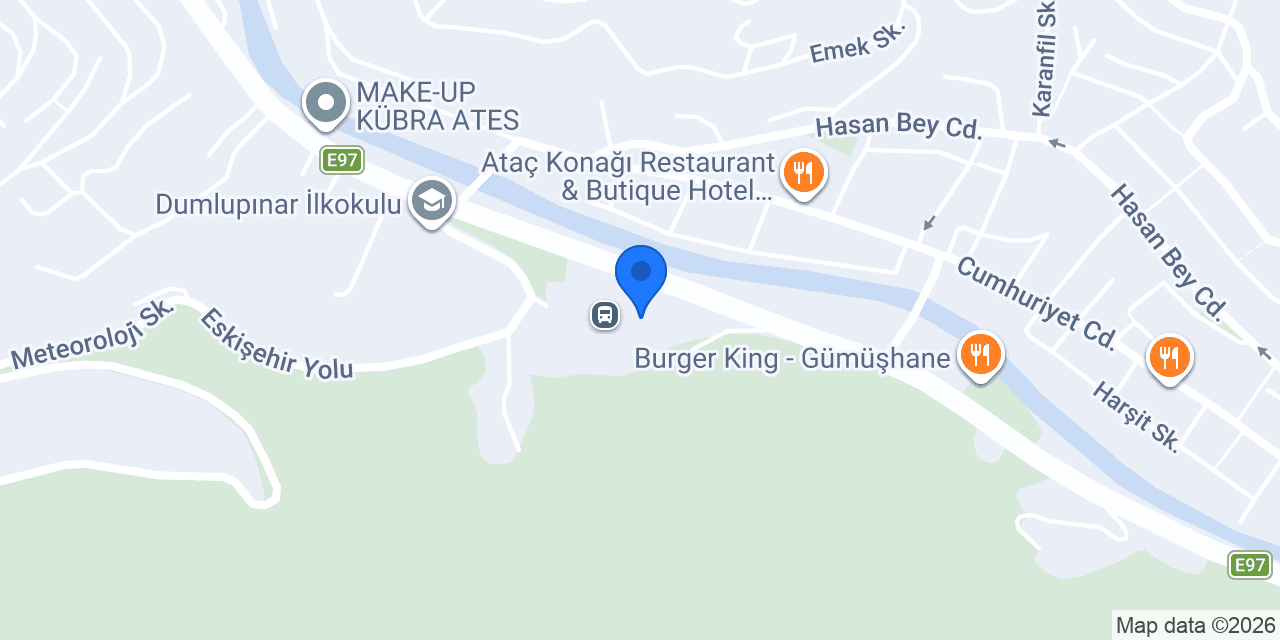 Otogar taksi Gümüşhane konumu
