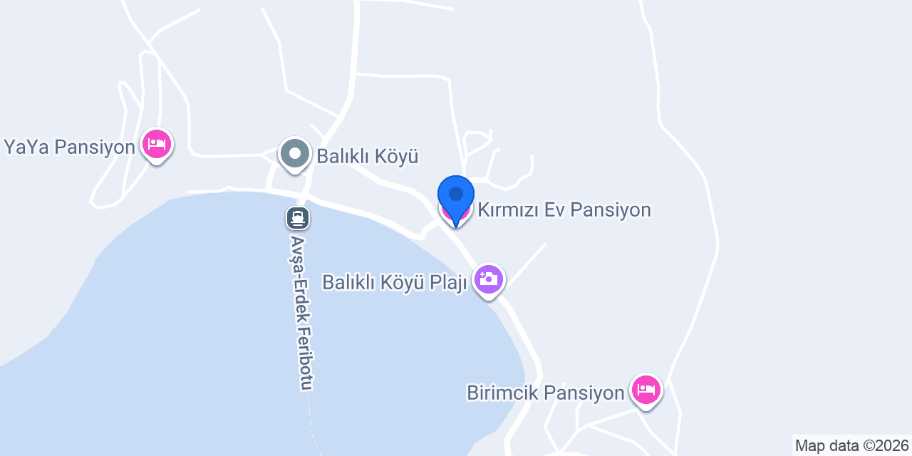 Kırmızı Ev Pansiyon konumu