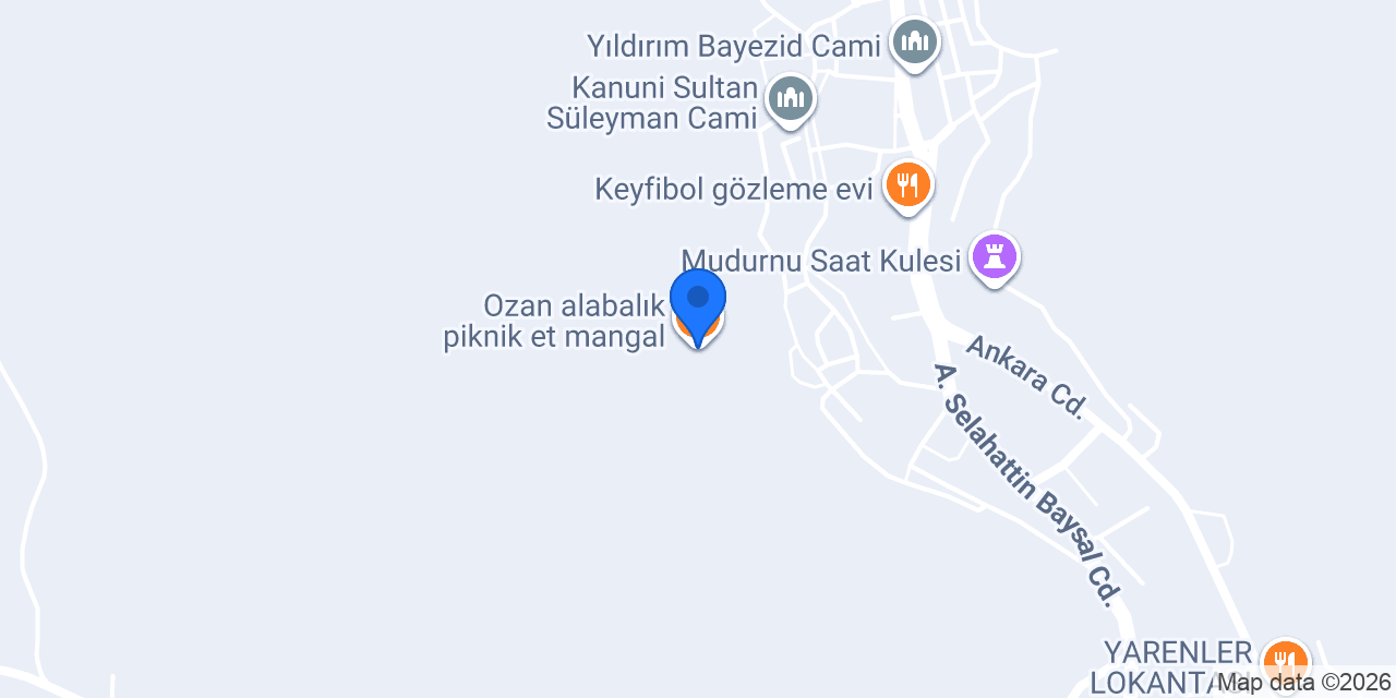 Ozan alabalık piknik et mangal konumu
