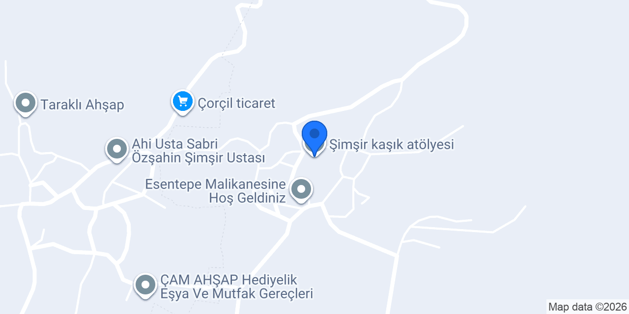 Şimşir kaşık atölyesi konumu