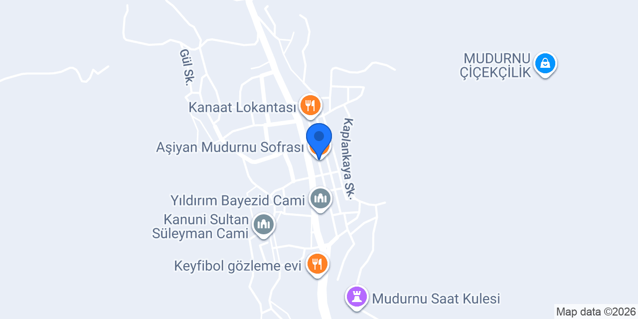 Aşiyan Mudurnu Sofrası konumu