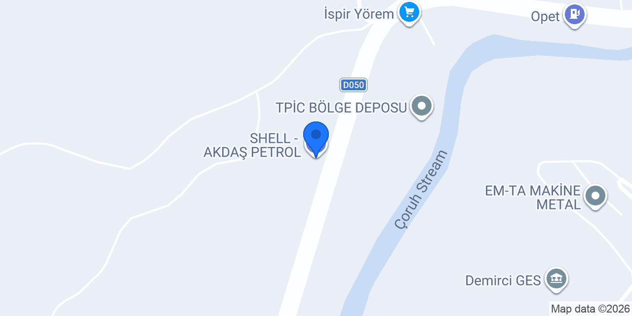 SHELL - AKDAŞ PETROL konumu