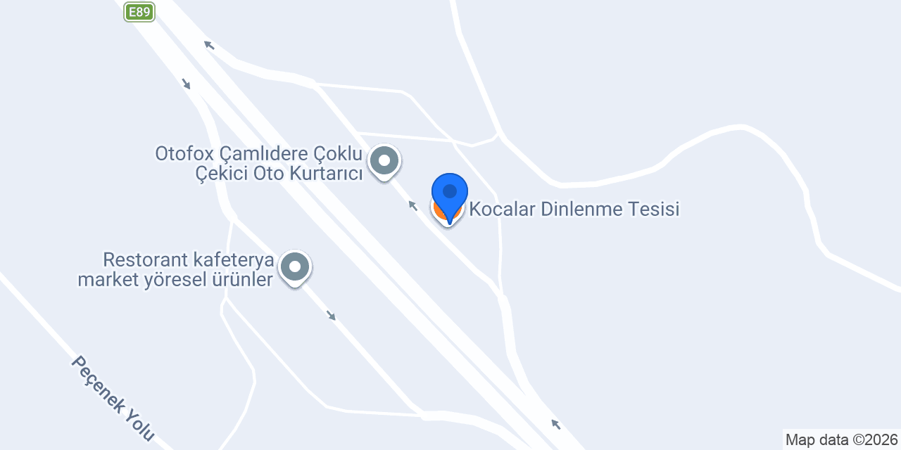 Kocalar Dinlenme Tesisi konumu