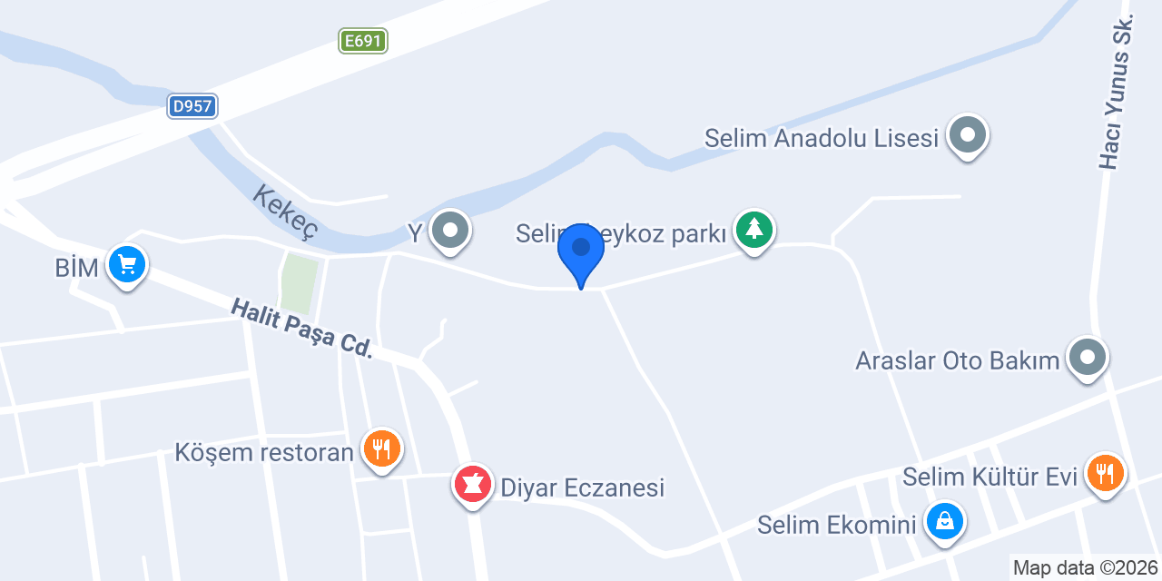 Kars selim tekstil konumu