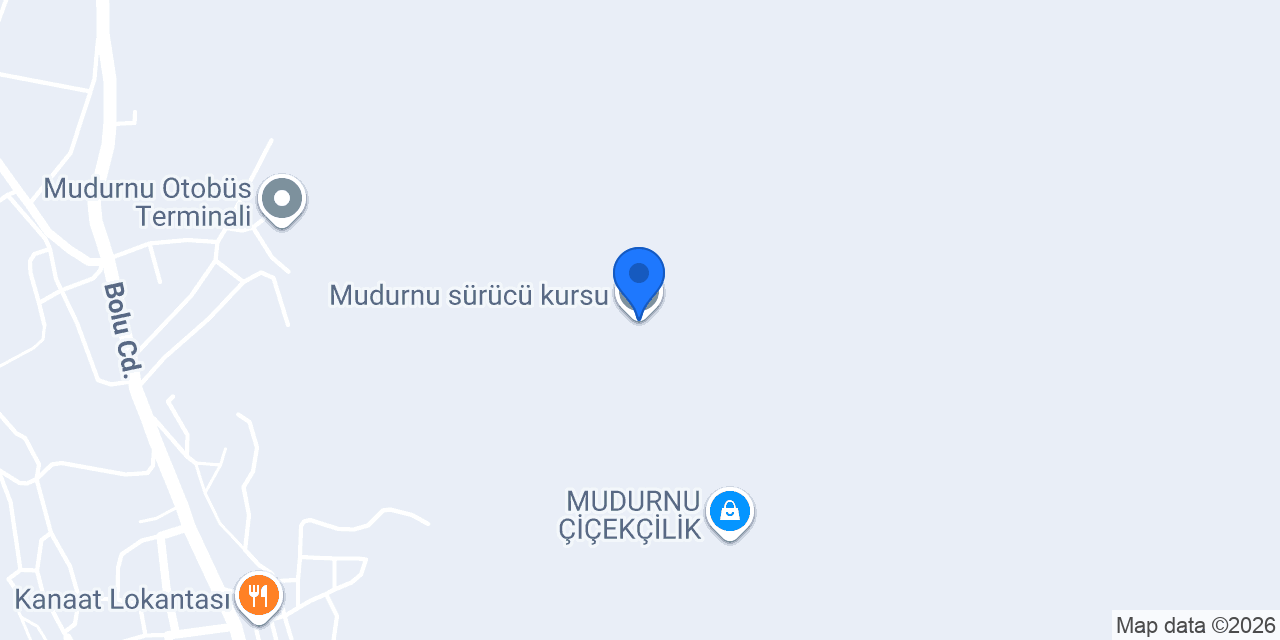Mudurnu sürücü kursu konumu