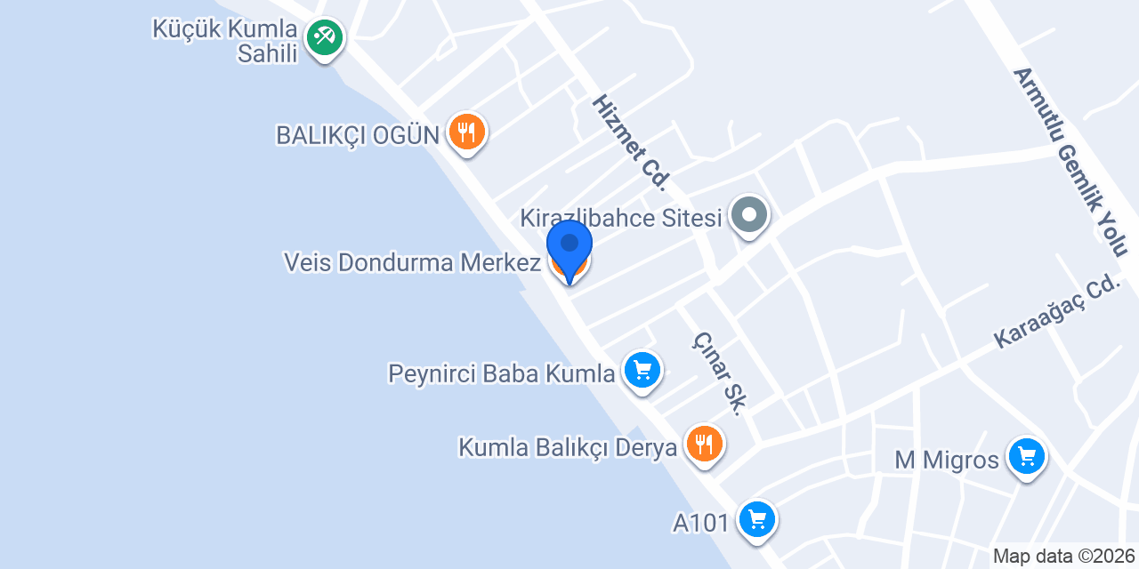 Veis Dondurma Merkez konumu
