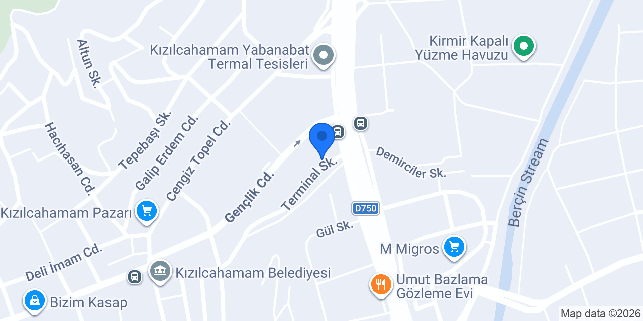 Kızılcahamam Otogarı konumu