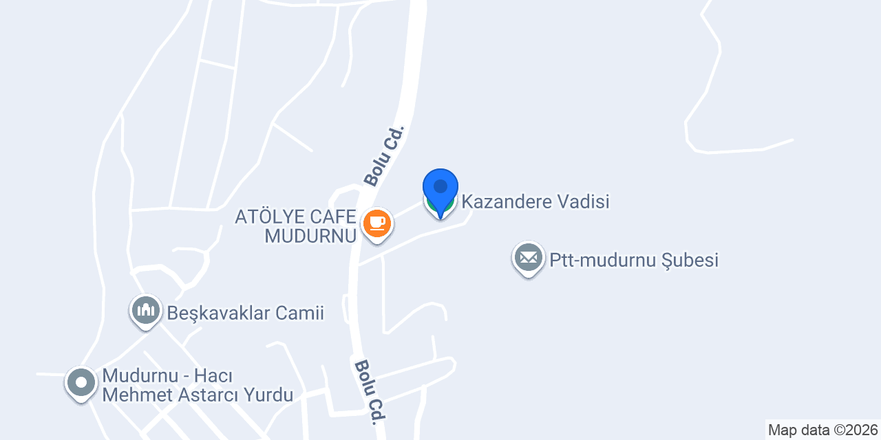 Kazandere Vadisi konumu