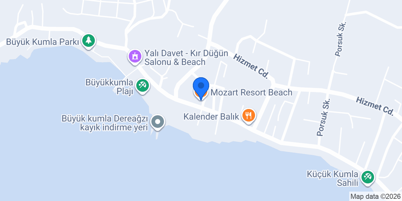 Mozart Resort Beach konumu